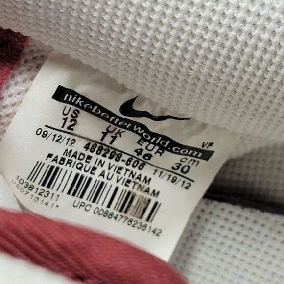 Nike Air Force 1 '82 Varsity Pack Mens Size 8.5 Hyper Team Red White 488298-606 - Picture 12 of 12